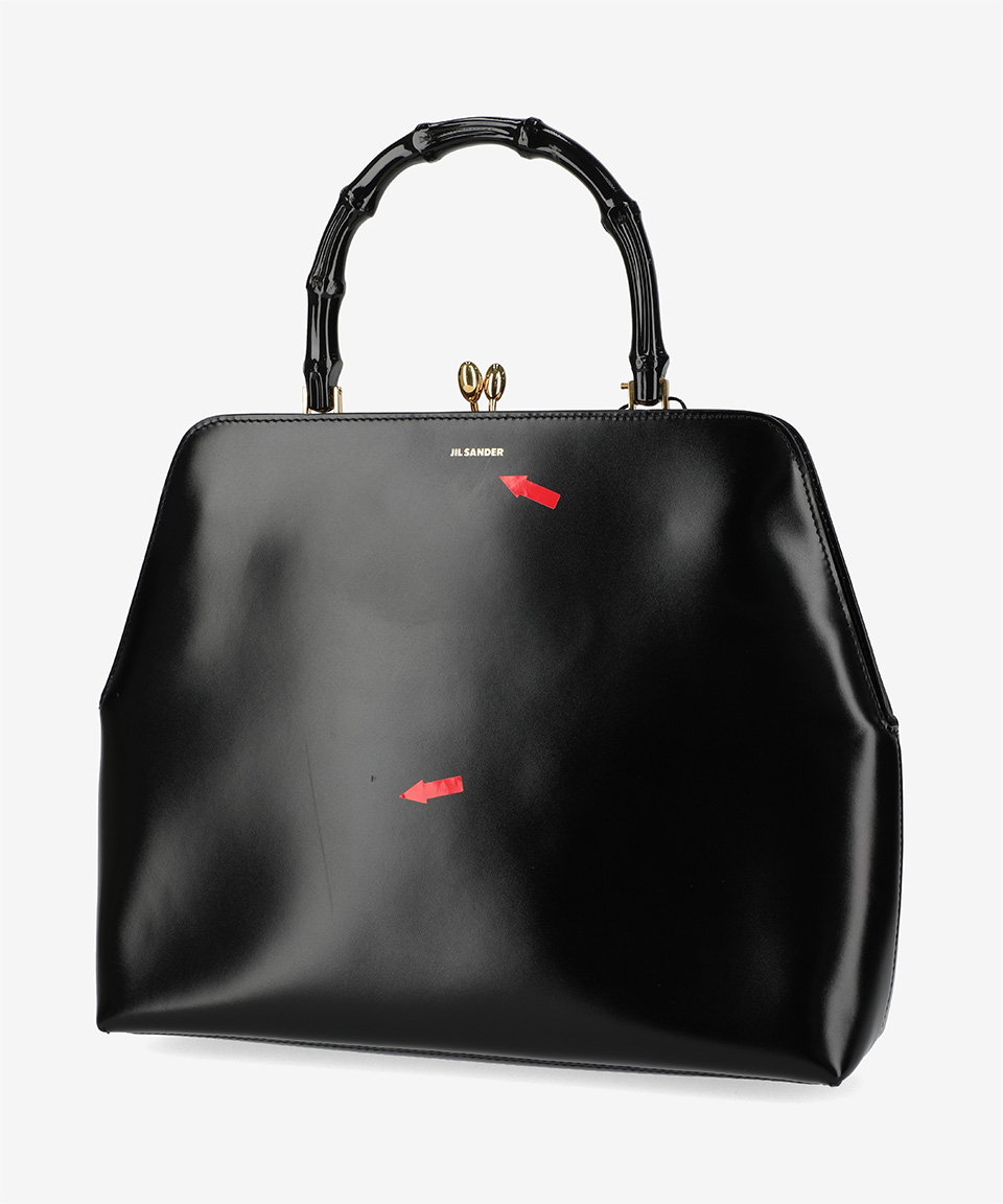 MUSINSA | JIL SANDER Medium Height Frame Square Bamboo Tote