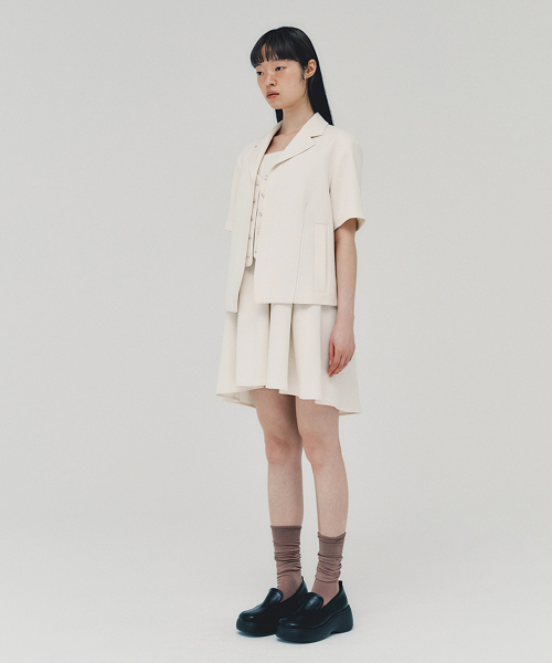 льняной жилет Jacket_CREAM