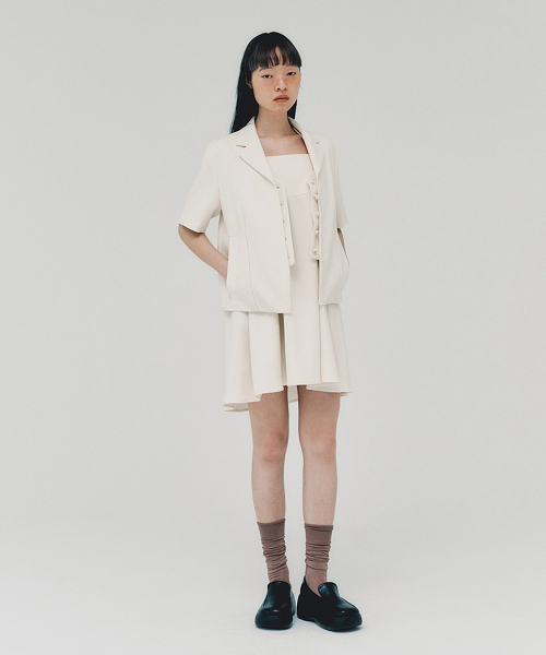 льняной жилет Jacket_CREAM