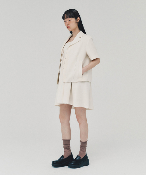 льняной жилет Jacket_CREAM