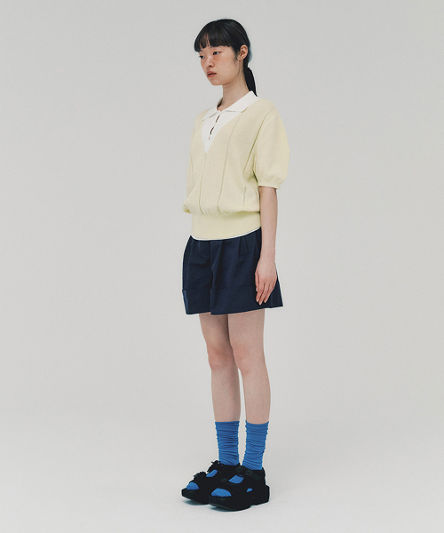слоистый поло Sweater_LIGHT YELLOW