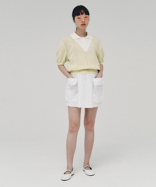 слоистый поло Sweater_LIGHT YELLOW