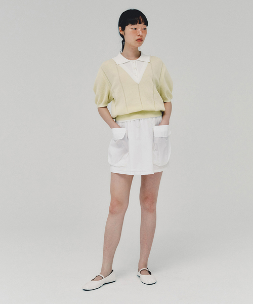 слоистый поло Sweater_LIGHT YELLOW