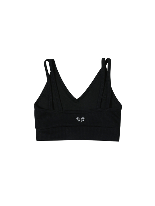 логотип DOUBLE STRAP BRALETTE чёрный