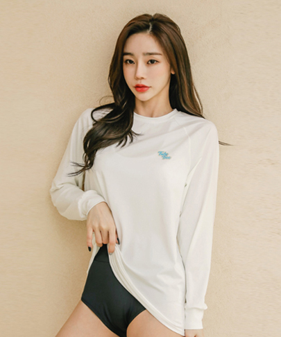 BASIC WOMAN RASHGUARD футболка B603 ivory