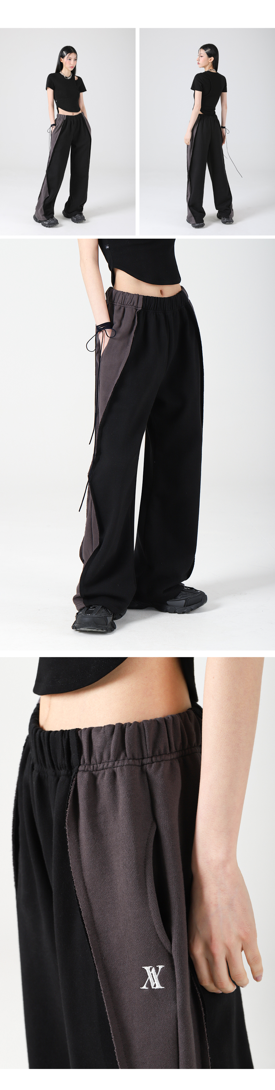 어반드레스(AVANDRESS) Optical Side Wide Pants BLACK - 사이즈 어반드레스(AVANDRESS) Optical Side Wide Pants BLACK - 사이즈