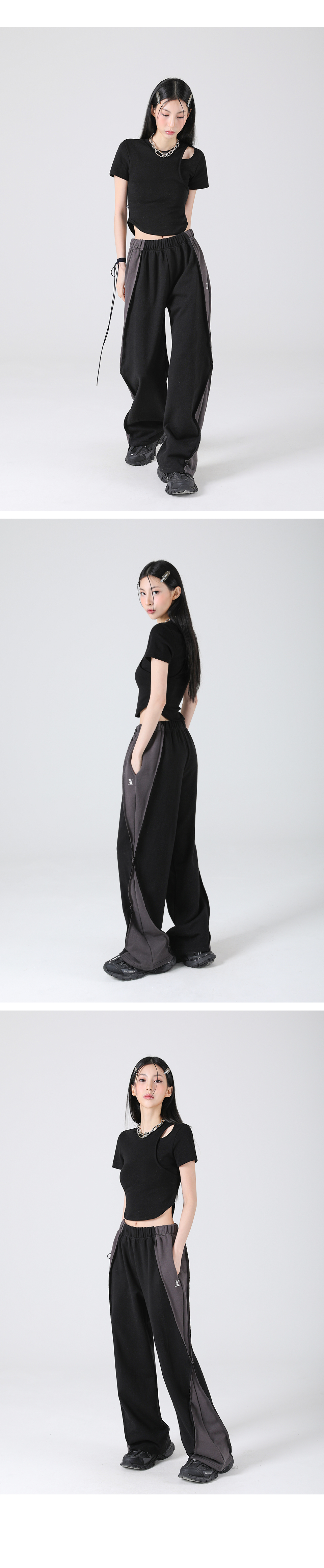 [AVANDRESS]Optical Side Wide Pants ★人気★ AVANDRESS☆韓国☆人気☆Optical Side Wide Pants /追跡あり