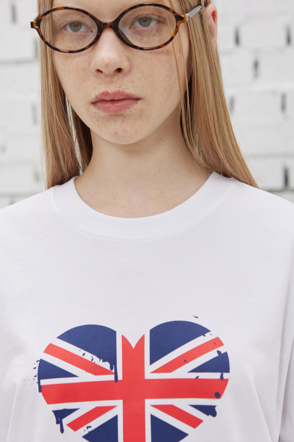 MUSINSA | MICHIKO LONDON Melting Union Jack Top White_Relax Fit
