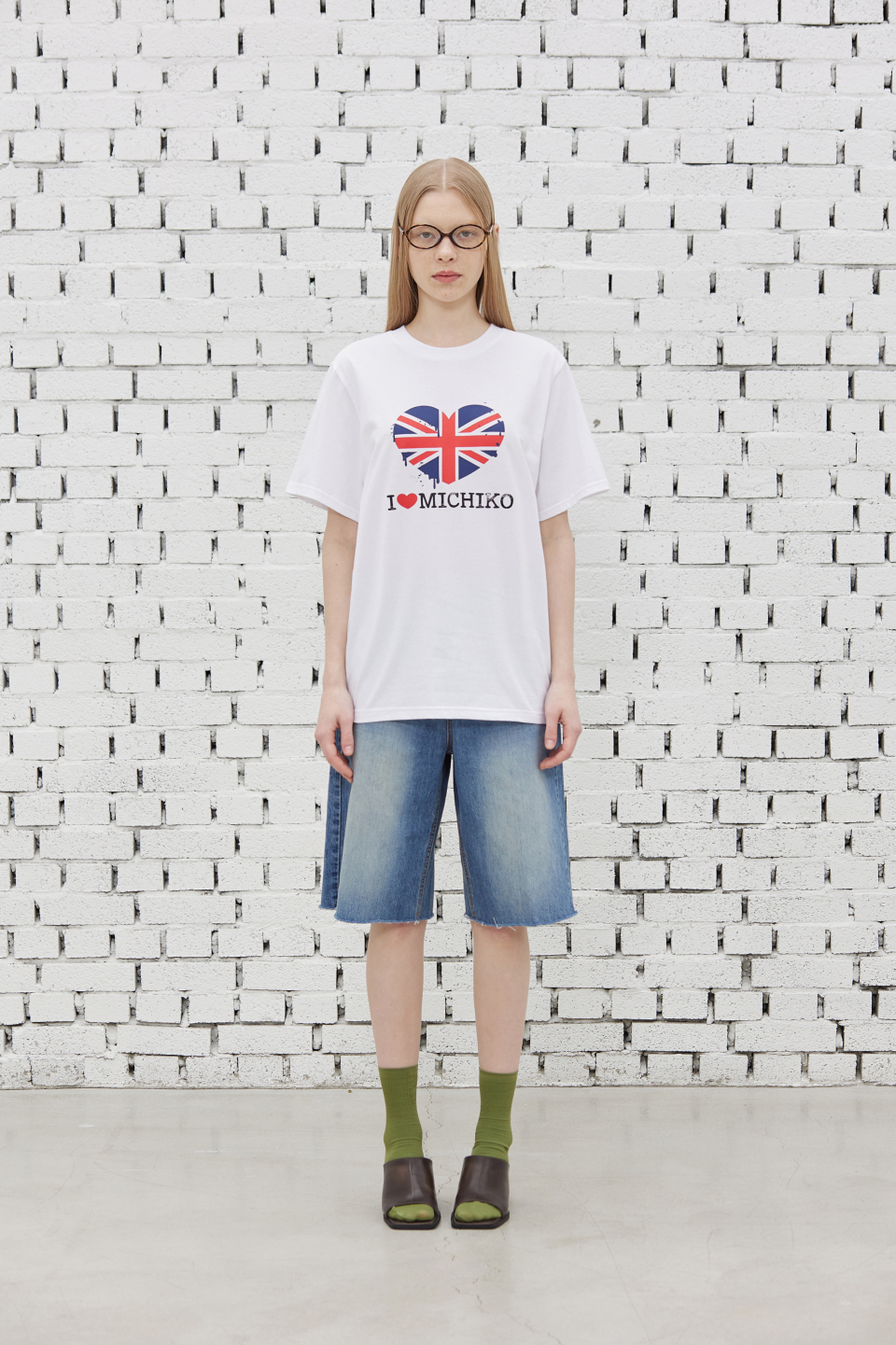 MUSINSA | MICHIKO LONDON Melting Union Jack Top White_Relax Fit