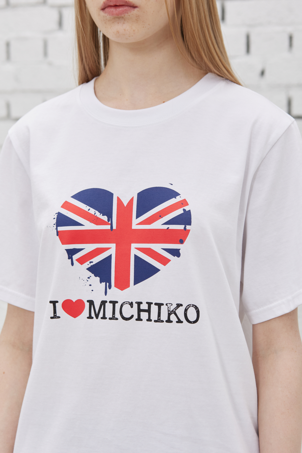 MUSINSA | MICHIKO LONDON Melting Union Jack Top White_Relax Fit