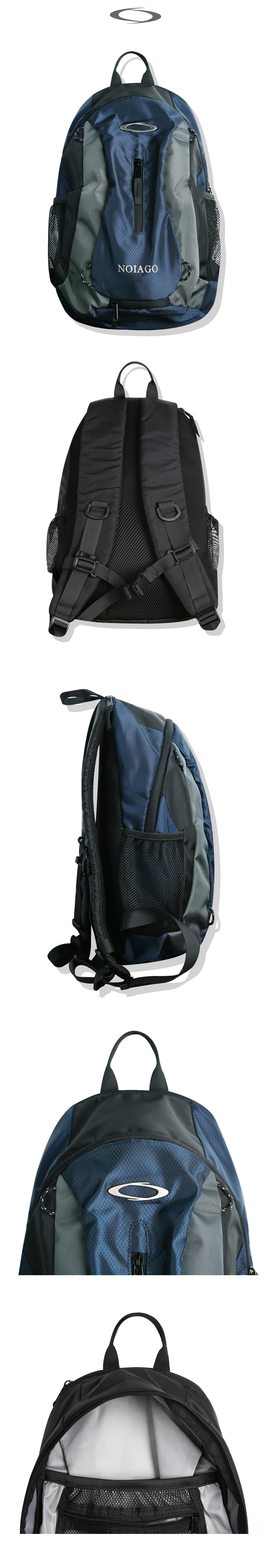 MUSINSA公式 | NOIAGO NOI1235 Multi Logo Backpack (Blue)