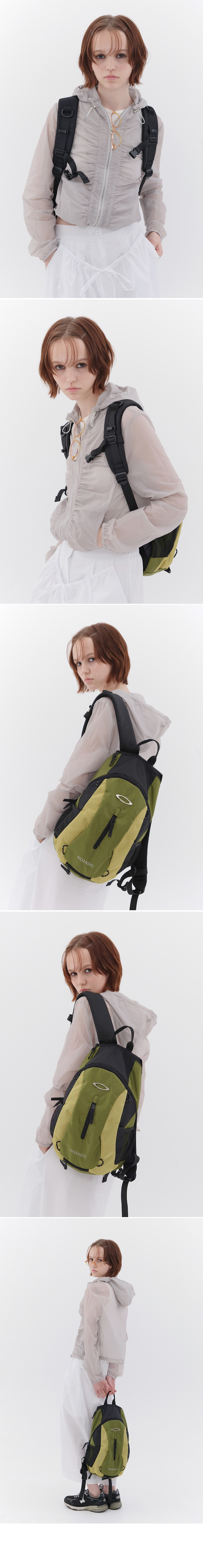 ★NOIAGO★MULTI LOGO BACKPACK★ NOIAGO) MULTI LOGO BACKPACK (Black/Gray)