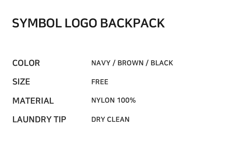 SYMBOL LOGO BACKPACK - 3 COLORS NAVY