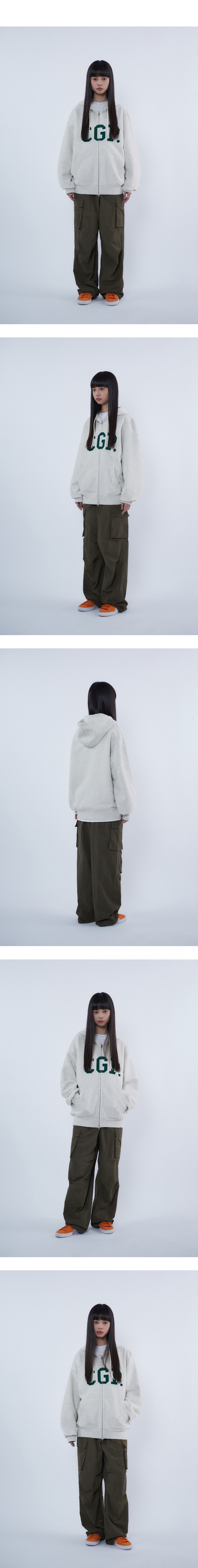ジャケットその他 CODEGRAPHY Crop color combination collar zip-up 2-WAY UTILITY MA-1 JACKET_GREY - CODEGRAPHY | 60% - Asian