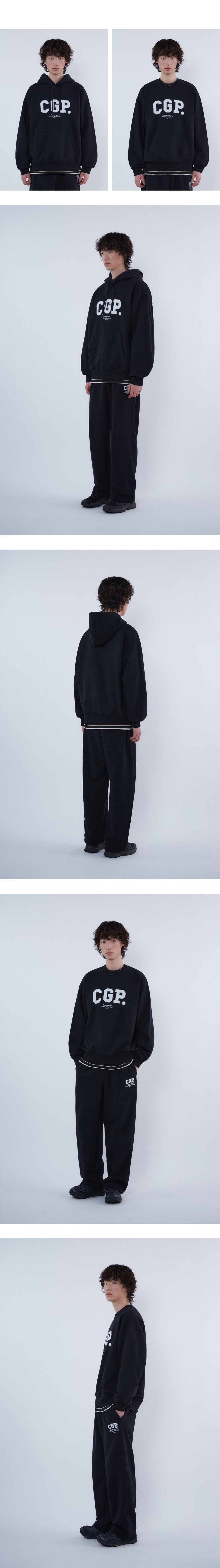 MUSINSA | Codegraphy CGP ARCH LOGO HOODIE_NAVY