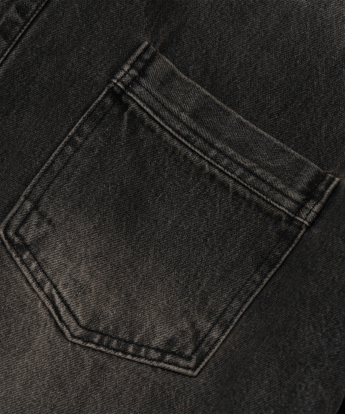 Винтажная джинсовая рубашка-куртка (Black Denim)