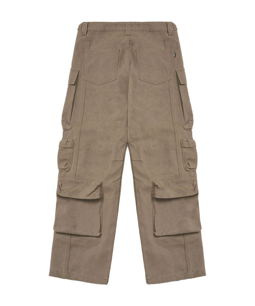 Ten карман карго pants_Brown