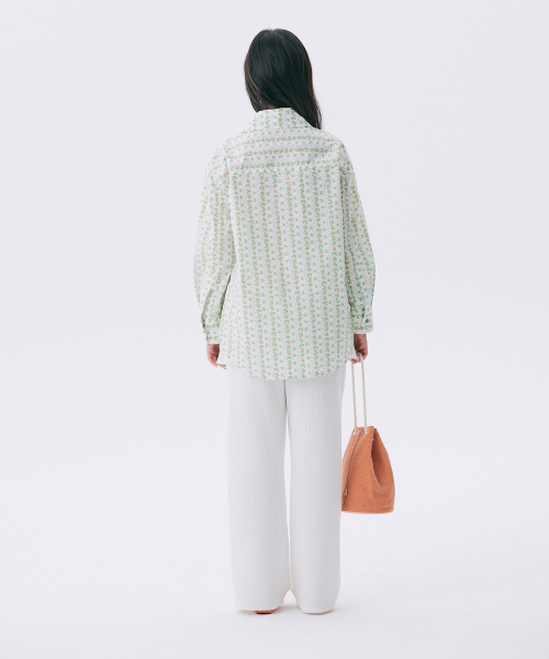 Брюки на резинке с оборками Frill Banding Pants_White