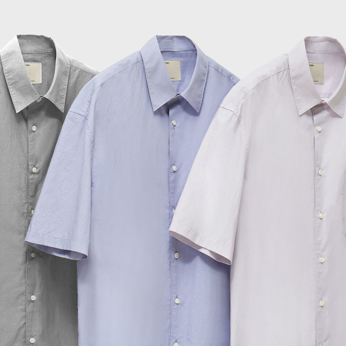 короткий рукав Comfort Shirt_Cotton/лён-6 цвет
