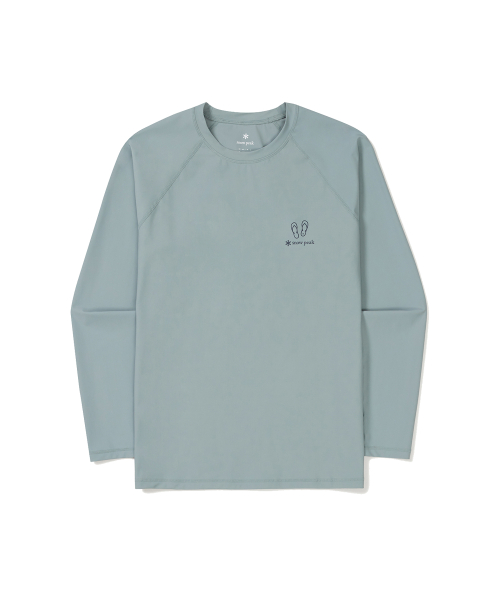 свободный крой мужской длинный рукав рашгард blue mint(S24MMWSW06)