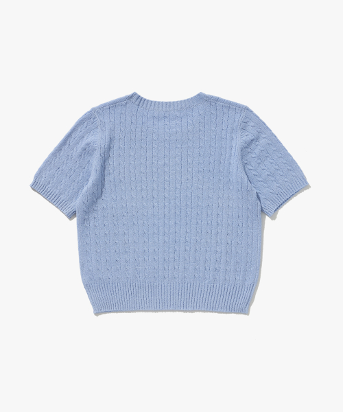 Трикотажный топ Pure Twist с коротким рукавом Blue