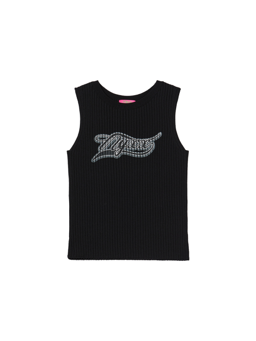 BOAT-NECK FITTED трикотаж жилет чёрный