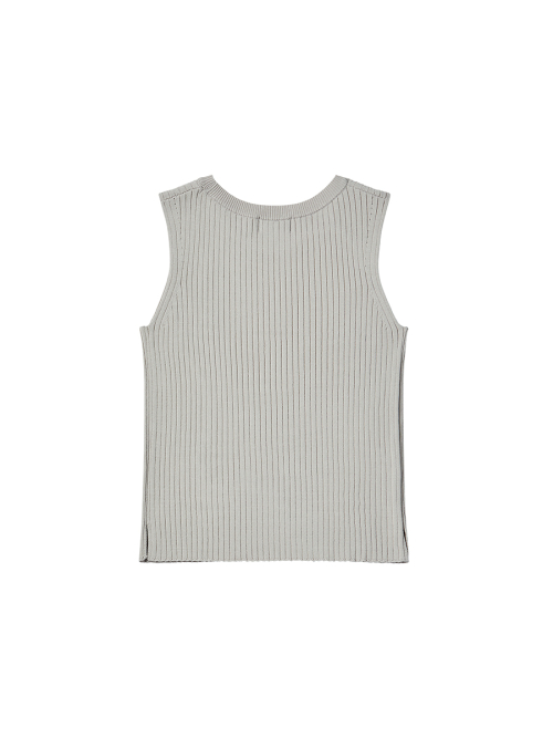 BOAT-NECK FITTED трикотаж жилет бежевый
