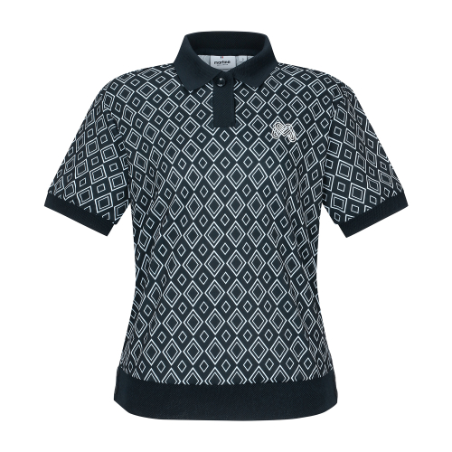 DTP Collar half Polo Shirts_Navy