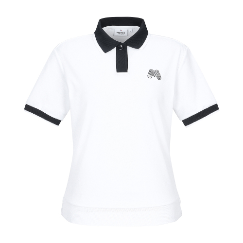 DTP Collar half Polo Shirts_White