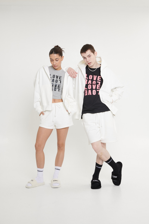 [UNISEX] SIGNATURE HOODIE ZIPUP MAN(WHITE)
