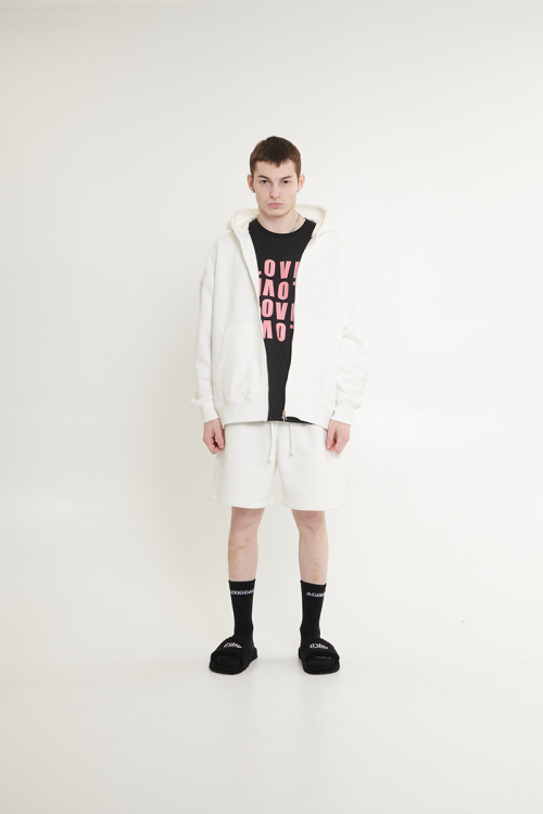 [UNISEX] SIGNATURE HOODIE ZIPUP MAN(WHITE)