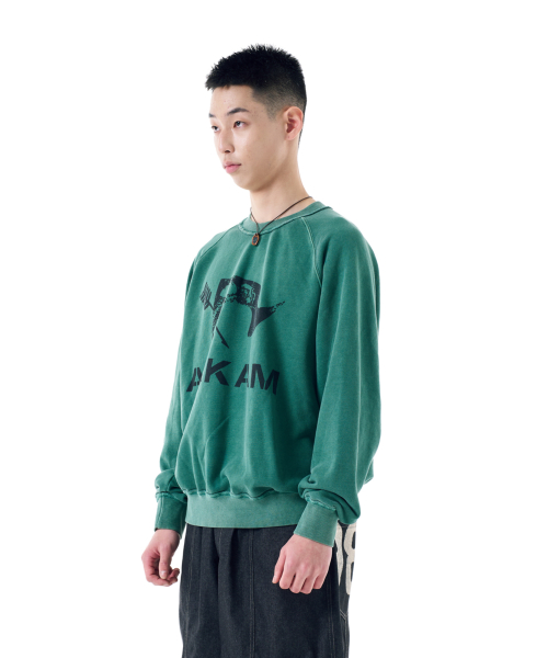 Flag Printed Sweatshirts (Green)