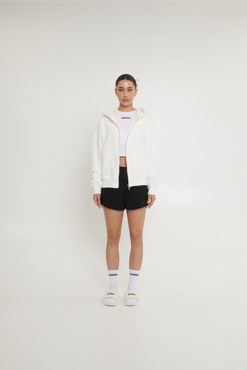 [UNISEX] SIGNATURE HOODIE ZIPUP WOMAN(WHITE)