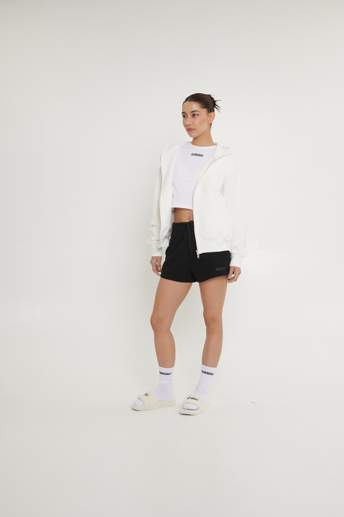 [UNISEX] SIGNATURE HOODIE ZIPUP WOMAN(WHITE)