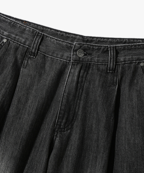 (ASI) All-Sunday WIDE LINEN LIKE DENIM PANTS_GRAY