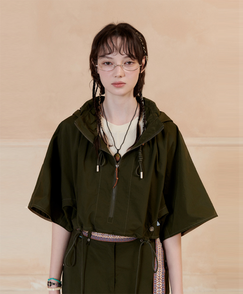 838 STRING ANORAK_WOMEN [DARK KHAKI]