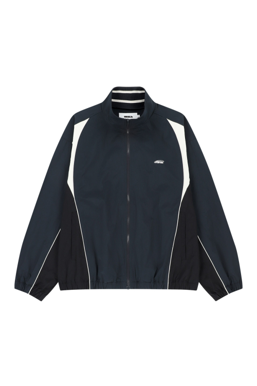 KNIT NECK TRACK JACKET [NAVY]