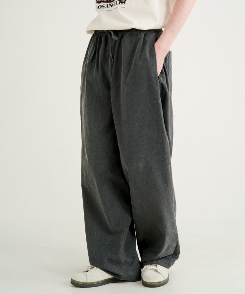 Turn dyeing like linen banding pants 2PACK JNLP7717
