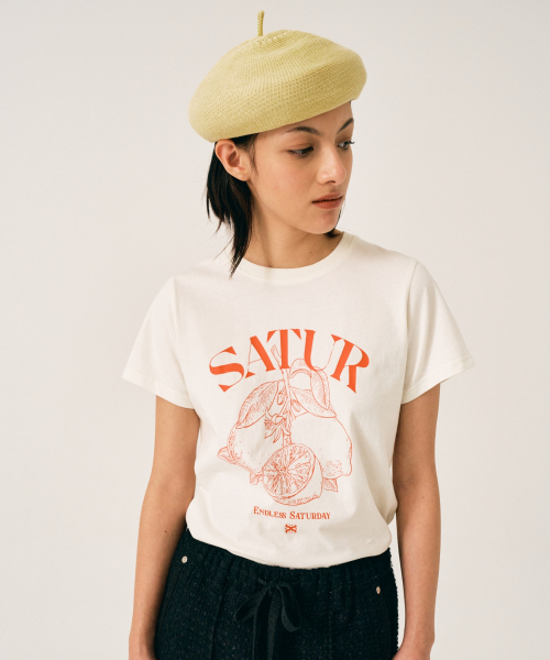 Футболка Capri Citron Drawing Summer с графикой (Cream Orange)