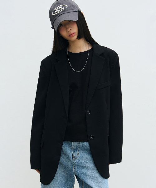 MINIMAL OVER BASIC JACKET_BLACK