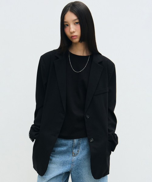 MUSINSA | NICK&NICOLE MINIMAL OVER BASIC JACKET_BLACK