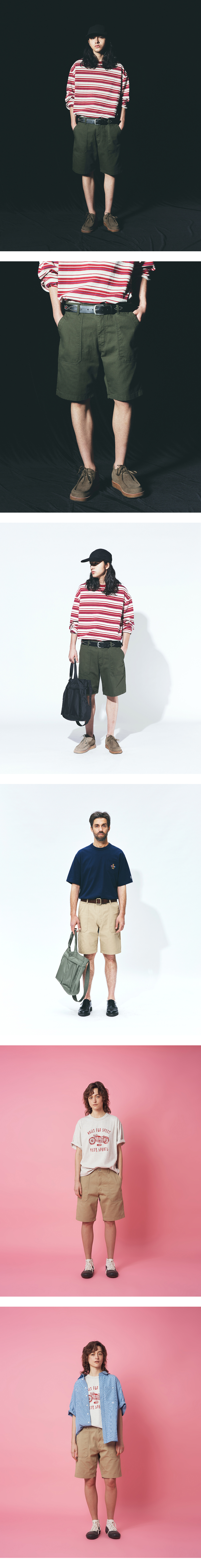 [ UNIFORM BRIDGE]★韓国大人気★cotton fatigue shorts Uniform Bridge Fatigue Shorts (7 Inch) - Grey | Garmentory