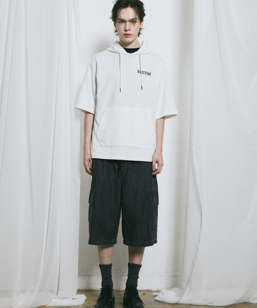 Худи с коротким рукавом и принтом сзади MQ2TU240_OFF WHITE