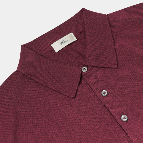 24SS Essential Polo Knit Burgundy