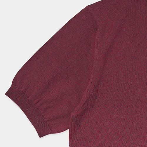 24SS Essential Polo Knit Burgundy