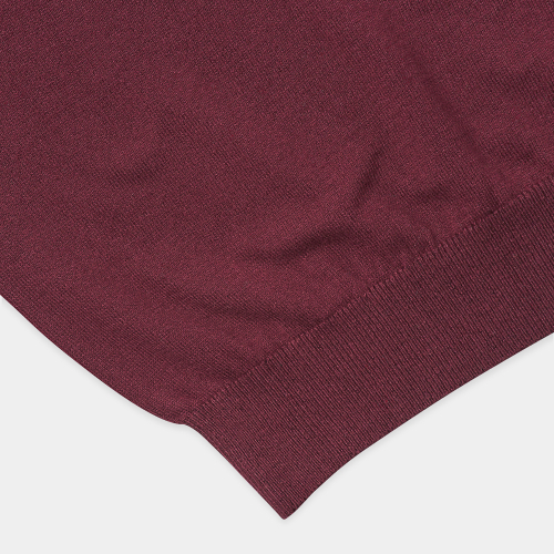 24SS Essential Polo Knit Burgundy