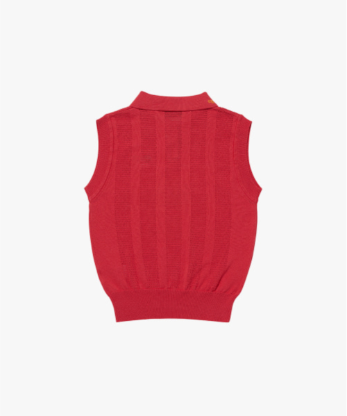 MCC W COLLAR LETTERING VEST-RED