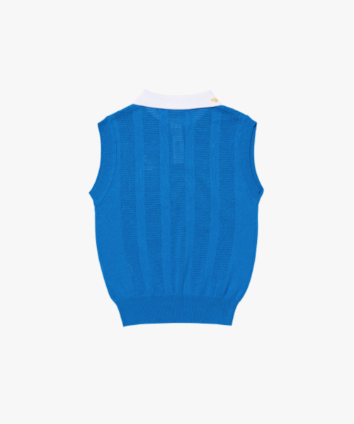 MCC W COLLAR LETTERING VEST-BLUE