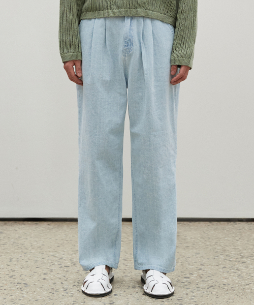 Широкие джинсы Linen Like 2Pleats DCPTOL5LightBlue