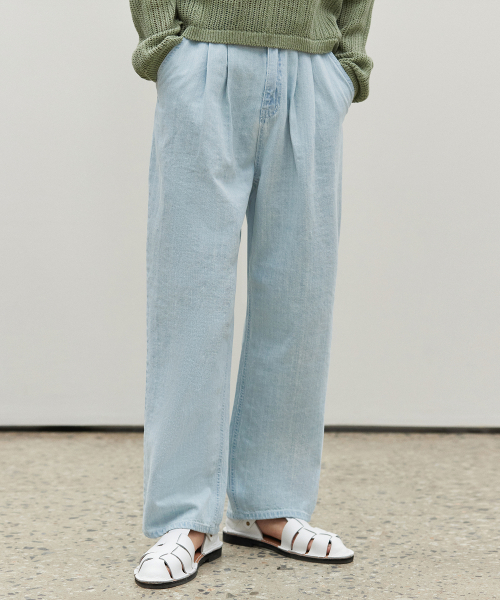 Широкие джинсы Linen Like 2Pleats DCPTOL5LightBlue